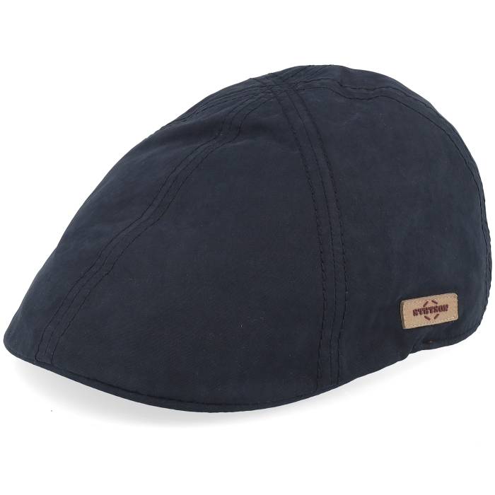 Rakuten - ステットソン Stetson 【 Texas Waxed Cotton Wr Black Flat Cap Men Black 】 テキサス 黒色 ブラック キャップ 帽子 メンズ 黒色 ブラック