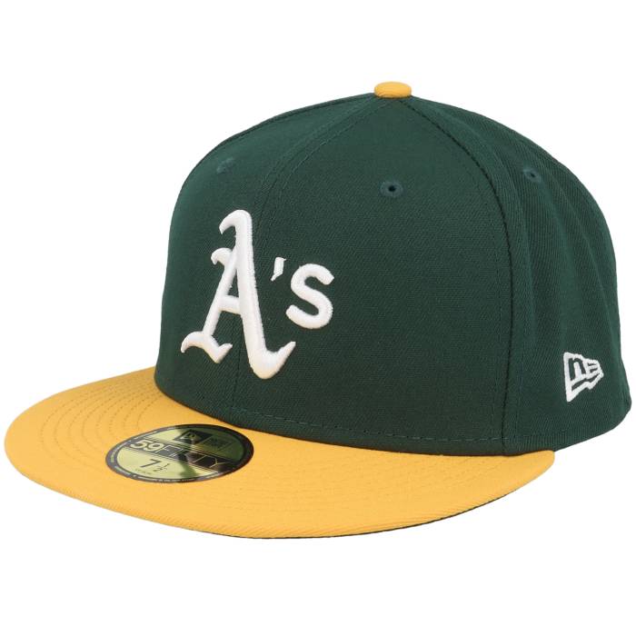 ニューエラ New Era 【 Oakland Athletics Authentic On-Field 59Fifty Green/Yellow Fitted Men Green 】 オークランド アスレチックス オーセンティック バッグ 小物 ブランド雑貨 帽子 メンズ帽子 キャップ メンズ