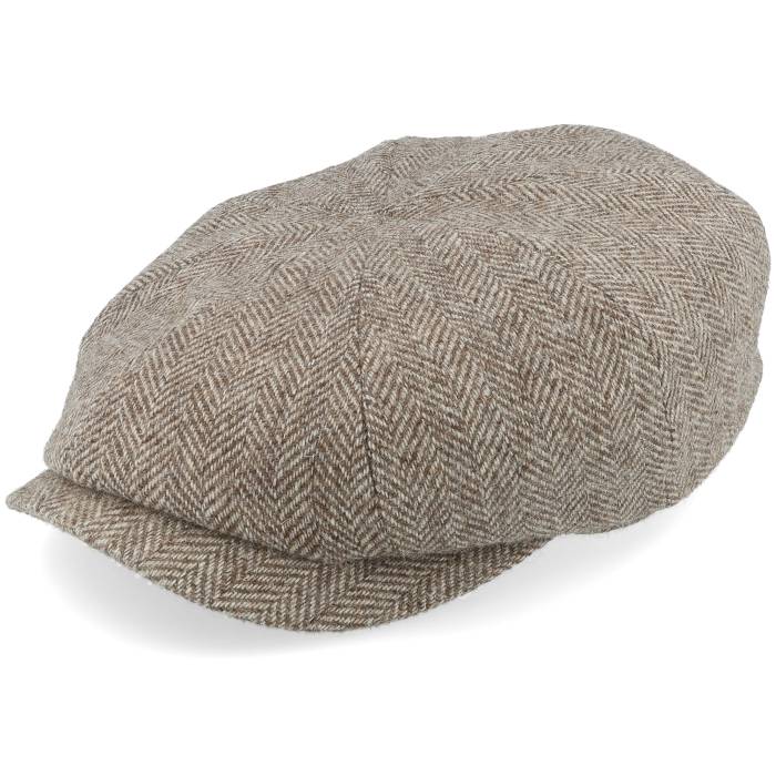 ���ƥåȥ��� Stetson �� Hatteras Sustainable Herringbone Wool Beige Flat Cap ...