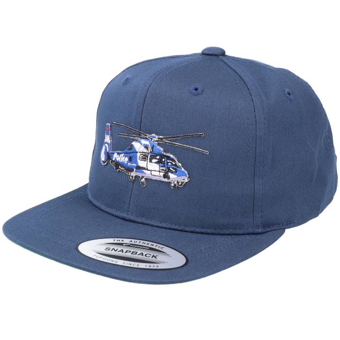 Kiddo Cap 【 Kids Police Helicopter Navy Blue Snapback Kids Blue 】 紺色 ネイビー 青色 ブルー Sn..