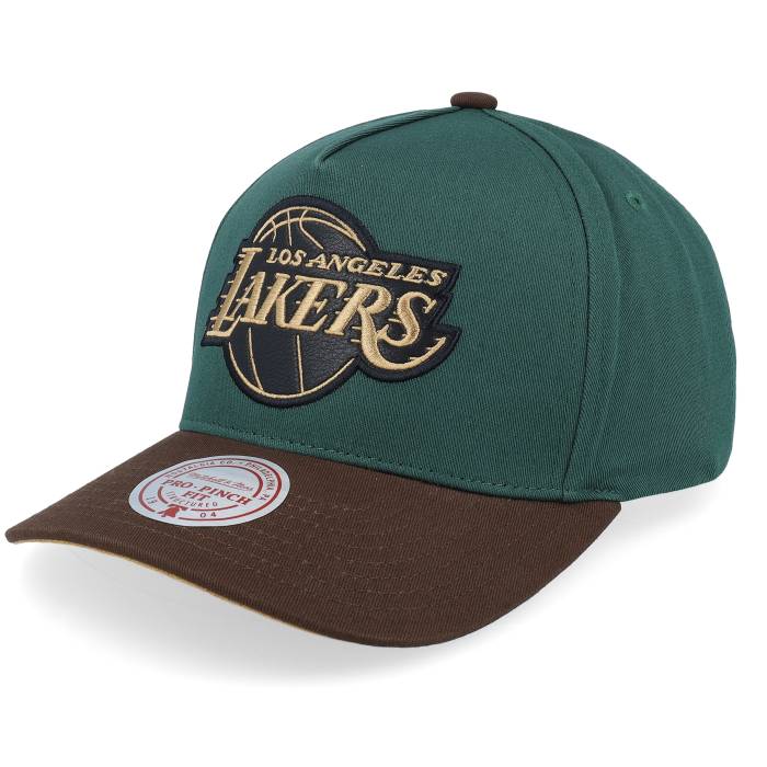 ミッチェル&ネス Mitchell & Ness 【 Hatstore Exclusive X Los Angeles Lakers Pro Crown Dark Green/Brown A-Frame Adjustable Men Green 】 Lakers レイカーズ プロ メンズ green 緑・グリーン