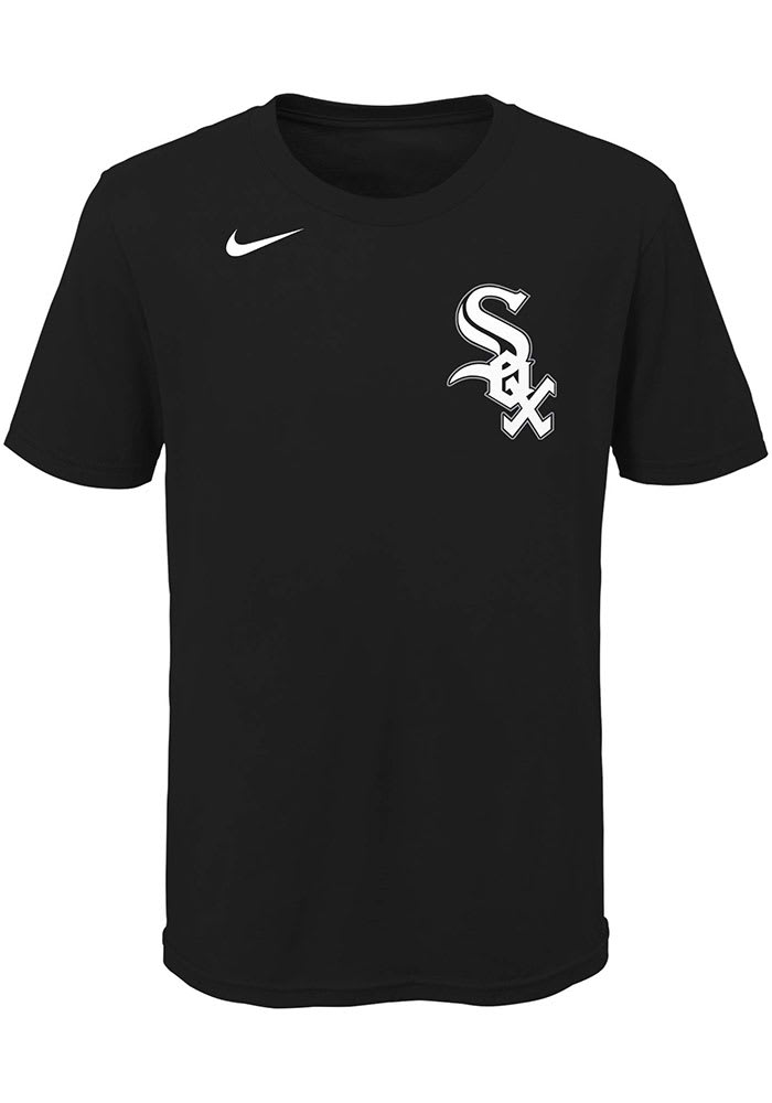 ナイキ シカゴ 白色 ホワイト 子供用 黒色 ブラック Tシャツ ホワイトソックス ジュニア キッズ 【 NIKE YOAN MONCADA YOUTH BLACK NAME NUMBER PLAYER TEE 】