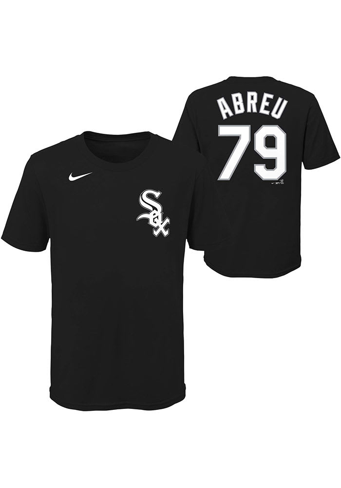 ナイキ シカゴ 白色 ホワイト 子供用 黒色 ブラック Tシャツ ホワイトソックス ジュニア キッズ 【 NIKE JOSE ABREU YOUTH BLACK NAME AND NUMBER PLAYER TEE 】