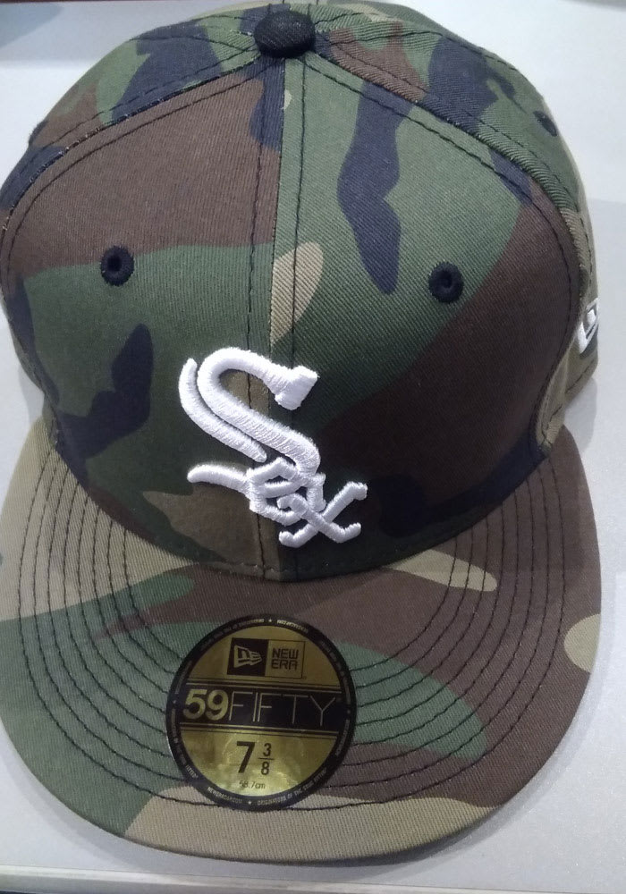 NEW-ERA シカゴ 白色 ホワイト メンズ 緑 グリーン カモ柄 ニューエラ ホワイトソックス 【 GREEN NEWERA MENS CHI CAMO GCP 59FIFTY FITTED HAT 】