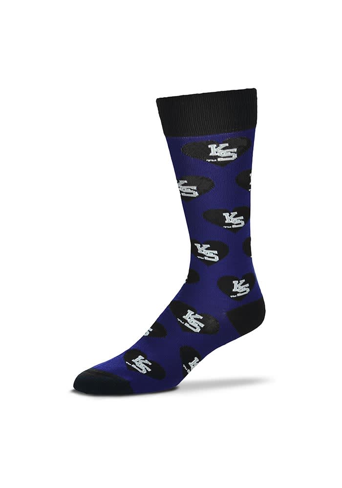 ワイルドキャッツ チーム ロゴ メンズ ドレス 靴下 【 TEAM KSTATE WILDCATS LOGO HEART MENS DRESS SOCKS 】