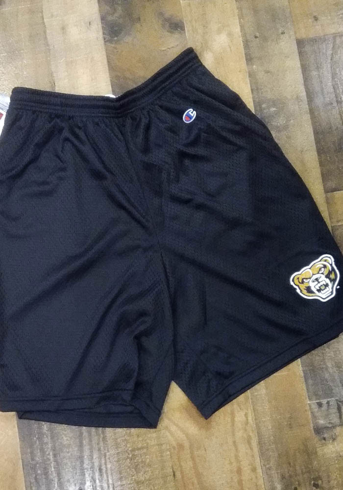 チャンピオン オークランド グリズリーズ メンズ 黒色 ブラック ショーツ ハーフパンツ 【 CHAMPION OAKLAND UNIVERSITY GOLDEN GRIZZLIES MENS BLACK MESH SHORTS 】