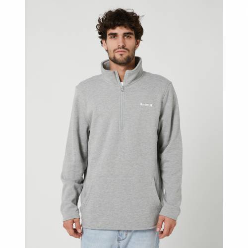 ハーレー メンズ トラック フリース 灰色 グレー ヘザー 【 HEATHER HURLEY O AND MENS TRACK FLEECE DARK GREY 】