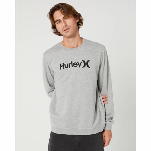 ハーレー ソリッド メンズ クルー 灰色 グレー ヘザー 【 HEATHER HURLEY OAO SOLID MENS CREW DARK GREY 】