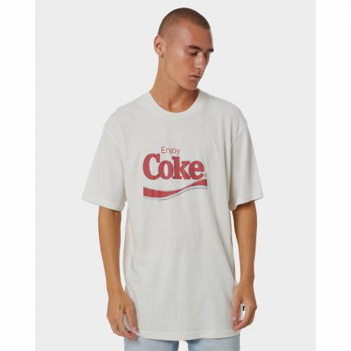 ロゴ メンズ Tシャツ ビンテージ ヴィンテージ 白色 ホワイト 【 VINTAGE ROLLAS ENJOY COCA COLA LOGO MENS SS TEE WHITE 】