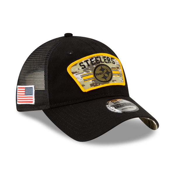 ニューエラ New Era ピッツバーグ・スティーラーズ ニューエラ トラッカー 黒色…
