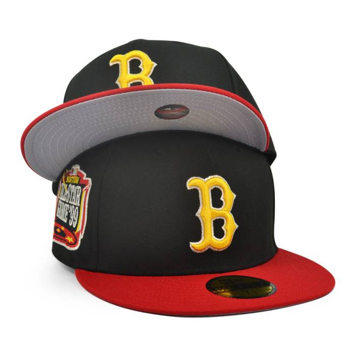 楽天スニケスニューエラ New Era 【 Boston Red Sox 1999 All-Star Game Exclusive 59Fifty Fitted Hat Mens Black/Red 】 ボストン Red 赤・レッド Game ゲーム メンズ 黒色 ブラック Red 赤・レッド