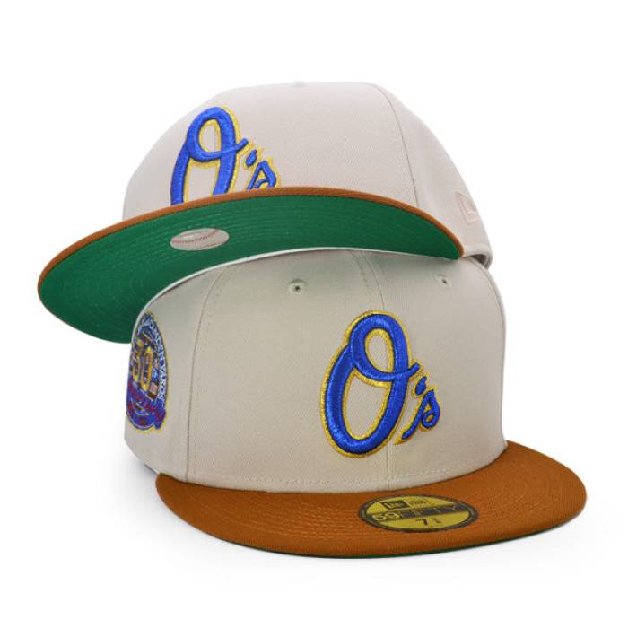 ニューエラ New Era 【 Baltimore Orioles 30Th Anniversary Exclusive 59Fifty Fitted Hat Men Stone/Peanut 】 ボルティモア オリオールズ バッグ 小物 ブランド雑貨 帽子 メンズ帽子 キャップ メンズ