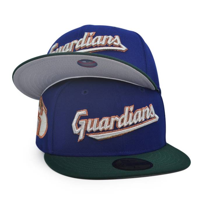 ニューエラ New Era 【 Cleveland Guardians Alternate Wings Exclusive 59Fifty Fitted Hat Mens Royal/Dark Green 】 クリーブランド バッグ 小物 ブランド雑貨 帽子 メンズ帽子 キャップ メンズ green 緑・グリーン