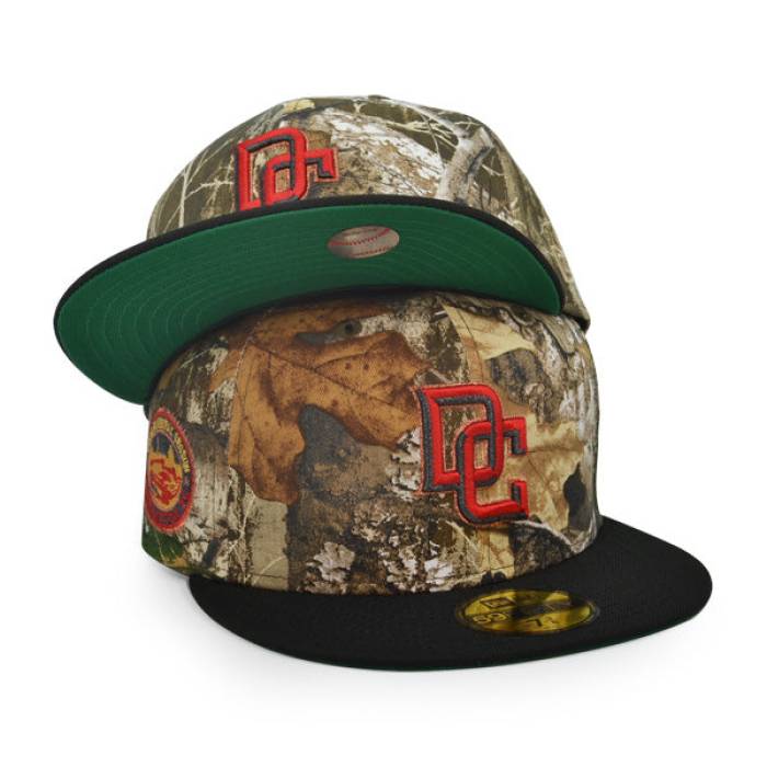 ニューエラ New Era 【 Washington Nationals Dc 2008 Inaugural Season Exclusive 59Fifty Fitted Hat Mens Real Tree Camo/Black 】 ワシントン ナショナルズ DC ディーシー メンズ レアル カモ柄 黒色 ブラック