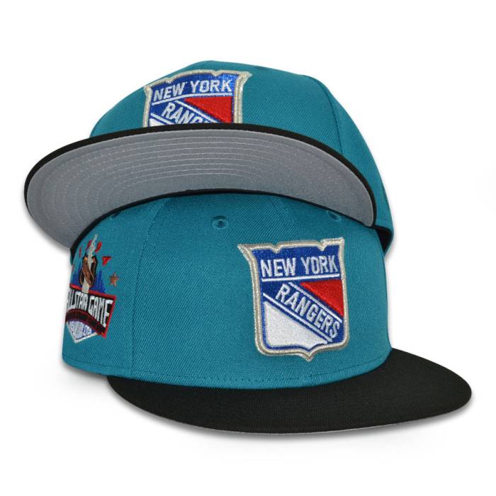 ニューエラ New Era 【 New York Rangers "Messiah" Exclusive 59Fifty Fitted Hat Men Tidal Wave/Black 】 レンジャース バッグ 小物 ブランド雑貨 帽子 メンズ帽子 キャップ メンズ Wave ウェーブ・ウェイブ 黒色 ブ