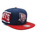 ミッチェル&ネス Mitchell & Ness 【 New Jersey Nets Jumbotron Snapback Hat Mens Navy/Red ...