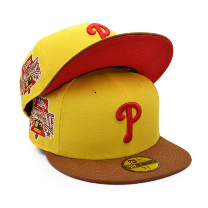 ニューエラ New Era 【 Philadelphia Phillies 1996 All-Star Game Exclusive 59Fifty Fitted Hat -Yellow/Peanut/Red Uv Men 】 フィラデルフィア フィリーズ Game ゲーム バッグ 小物 ブランド雑貨 帽子 メンズ帽子 キャッ