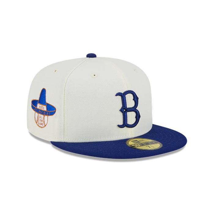ニューエラ New Era 【 Brooklyn Dodgers 1959 All-Star Game Exclusive Retro 59Fifty Fitted Hat Men Chrome/Royal 】 ブルックリン ドジャース Game ゲーム レトロ バッグ 小物 ブランド雑貨 帽子 メンズ帽子 キャップ