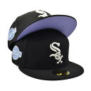 ニューエラ New Era 【 Chicago White Sox 2005 World Series Exclusive 59Fifty Fitted Hat Mens Black/Lavender 】 シカゴ 白色 ホワイト シリーズ バッグ 小物 ブランド雑貨 帽子 メンズ帽子 キャップ メンズ 黒色 ブ(4)