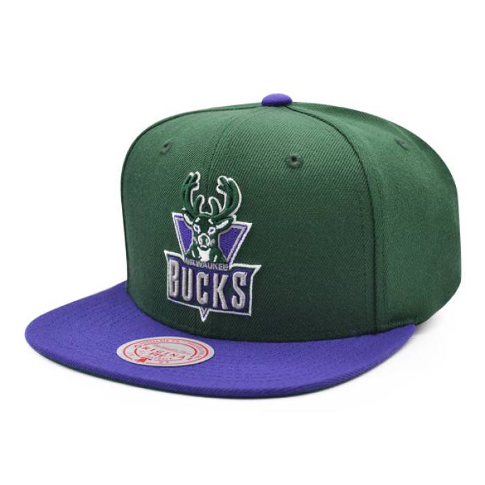 ミッチェル&ネス Mitchell & Ness 【 Milwaukee Bucks Nba Classic 2Tone Snapback Hat Mens Green/Purple 】 ミルウォーキー バックス クラシック Snapback スナップバック バッグ バッグ 小物 ブランド雑貨 帽子 メン