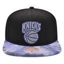 ミッチェル&ネス Mitchell & Ness 【 New York Knicks Nba Blitzed Snapback Hat Mens Black/Blue 】 ニックス Snapback スナップバック バッグ バッグ 小物 ブランド雑貨 帽子 メンズ帽子 キャップ メンズ 黒色 ブラ(4)