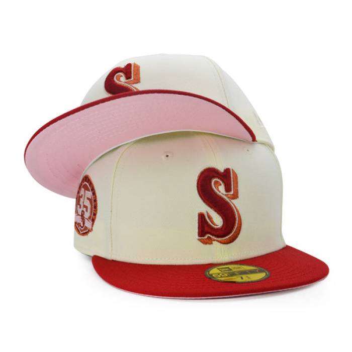 ニューエラ New Era 【 Seattle Mariners 35Th Anniversary Exclusive 59Fifty Fitted Hat Mens Chrome/Pinot/Pink Uv 】 シアトル マリナーズ バッグ 小物 ブランド雑貨 帽子 メンズ帽子 キャップ メンズ pink ピンク