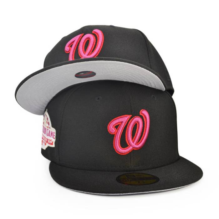 楽天スニケスニューエラ New Era 【 Washington Nationals 2018 Asg Exclusive 59Fifty Fitted Hat Mens Black/Berry 】 ワシントン ナショナルズ バッグ 小物 ブランド雑貨 帽子 メンズ帽子 キャップ メンズ 黒色 ブラック