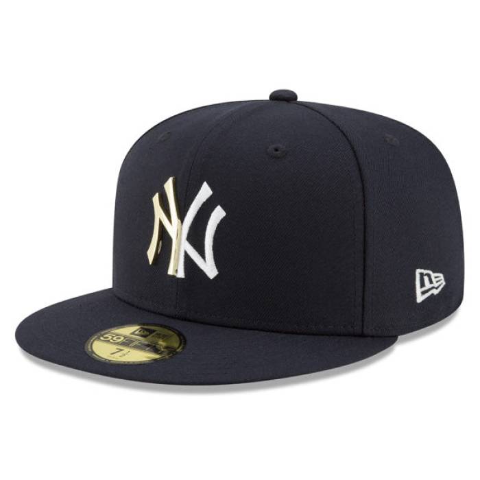 ニューエラ New Era 【 New York Yankees Metal Split Logo 59Fifty Fitted Mlb Hat Men 】 ヤンキース メタル ロゴ バッグ 小物 ブランド雑貨 帽子 メンズ帽子 キャップ メンズ