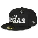 ニューエラ New Era 【 Las Vegas Raiders Super Pin-Hit 59Fifty Fitted Hat Mens Black/Silver 】 ベガス レイダース バッグ 小物 ブランド雑貨 帽子 メンズ帽子 キャップ メンズ 黒色 ブラック Silver 銀色・シルバ(4)