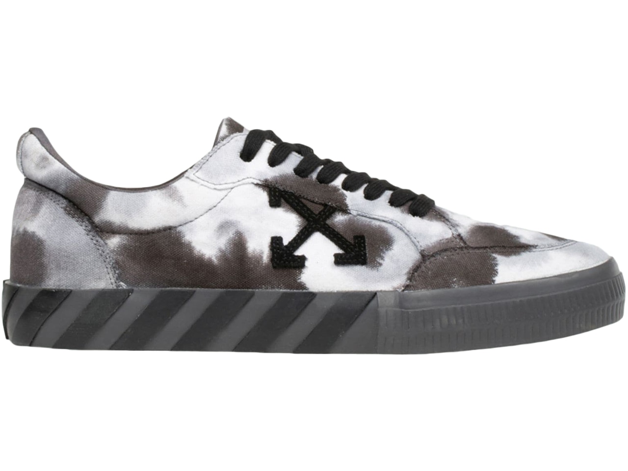 オフホワイト OFF-WHITE 灰色 グレー ネクタイ スニーカー 【 OFFWHITE LOW VULC GREY TIE DYE BLACK WHITE 】