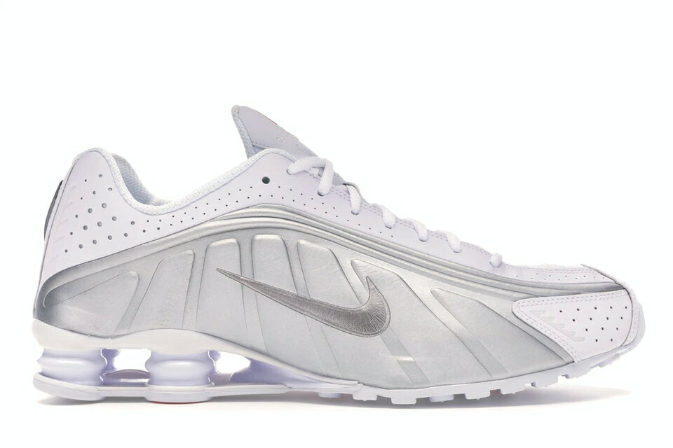 ナイキ NIKE ショックス 白色 ホワイト スニーカー 【 SHOX R4 WHITE METALLIC SILVER SILVERBRIGHT CRIMSONMETALLIC 】