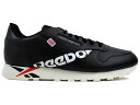 [{bN NVbN U[ F ubN F zCg  bh Xj[J[ Y y REEBOK CLASSIC LEATHER MU BLACK / BLACK WHITE RED CHALK z