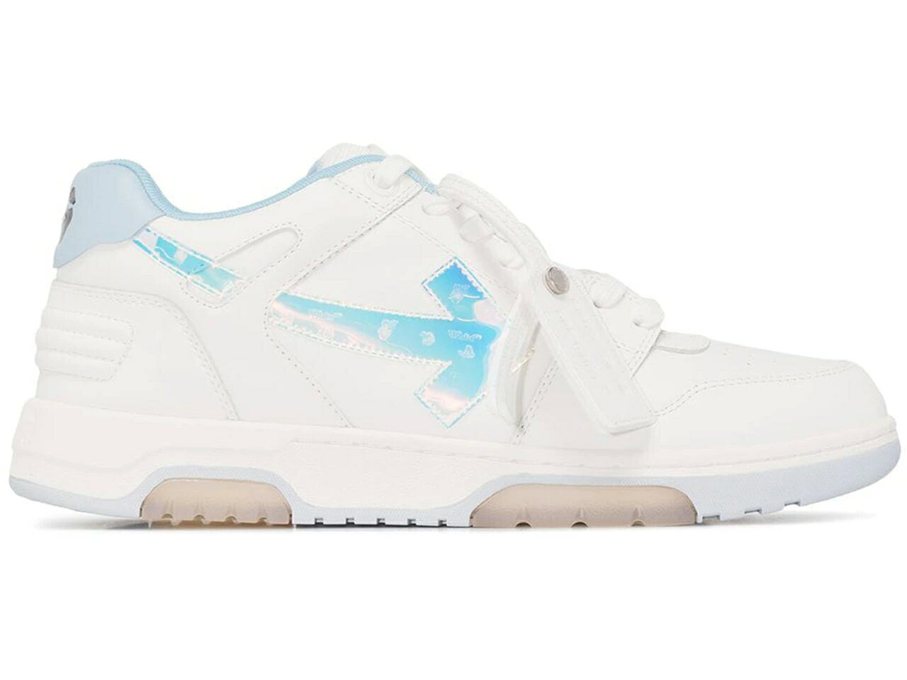 オフホワイト 白色 ホワイト 青色 ブルー スニーカー メンズ 【 OFF-WHITE OUT OF OFFICE OOO LOW TOPS WHITE IRIDESCENT BLUE / WHITE IRIDESCENT BLUE 】