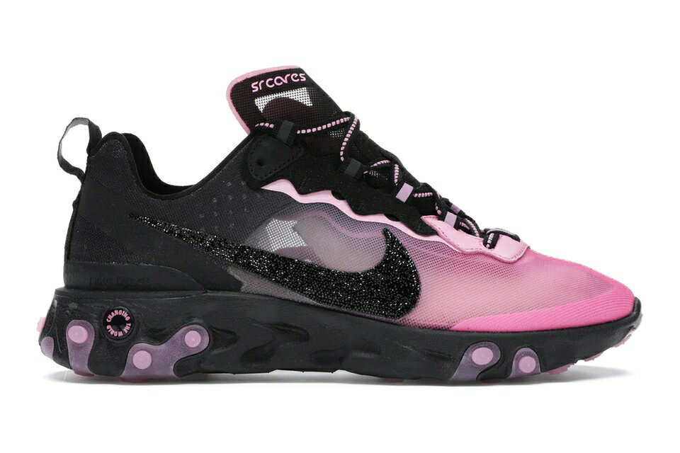 ナイキ NIKE リアクト エレメント スニーカー 【 REACT ELEMENT 87 SNEAKERROOM BREAST CANCER AWARENESS SWAROVSKI BLACK PINK 】