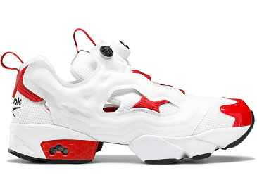 リーボック REEBOK 白色 ホワイト インスタポンプフューリー スニーカー 【 WHITE EXCELLENT RED REDBLACK 】