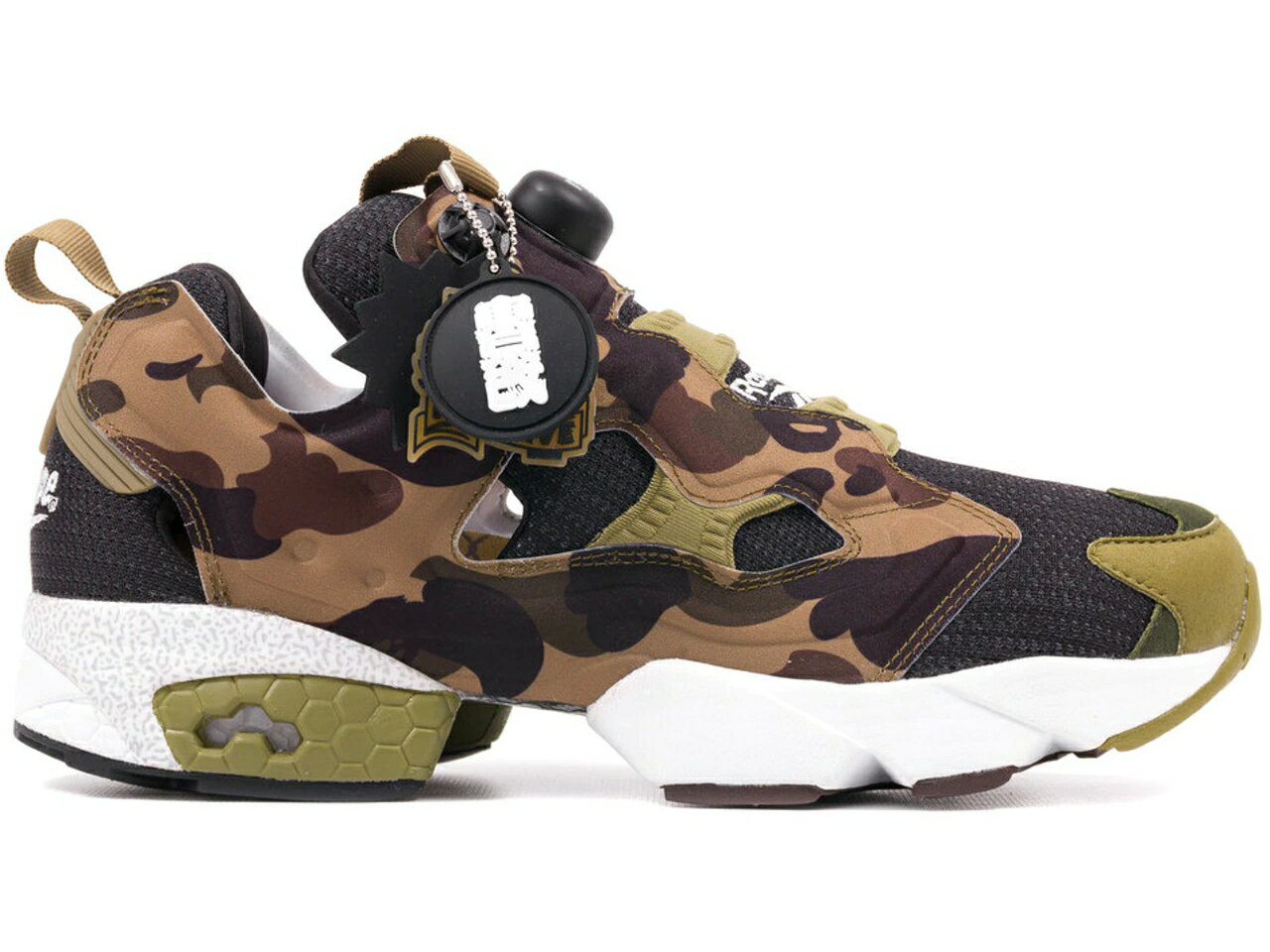 リーボック REEBOK インスタポンプフューリー スニーカー 【 MITA SNEAKERS X BAPE CAMO BLACK EARTH GREEN STEEL 】