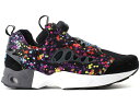 リーボック 黒色 ブラック 白色 ホワイト 青色 ブルー インスタポンプフューリー スニーカー メンズ 【 REEBOK INSTAPUMP FURY ROAD STASH SPLATTER / BLACK WHITE SOFT BLACK BLUE 】