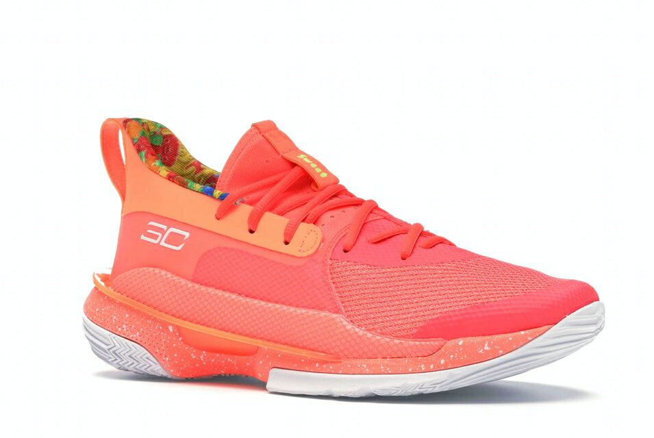 アンダーアーマー UNDER ARMOUR カリー スニーカー 【 CURRY 7 SOUR PATCH KIDS PEACH WHITE 】