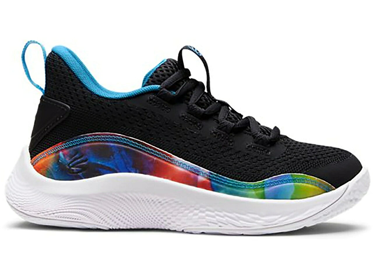 アンダーアーマー UNDER ARMOUR カリー ネクタイ 黒色 ブラック キッズ 【 CURRY 8 TIE DYE BLACK PS WHITEWHITE 】