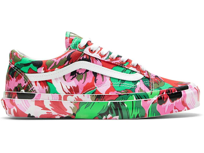 ヴァンズ VANS バンズ 赤 レッド オールドスクール スニーカー 【 RED KENZO FLORAL WHITE TRUE 】