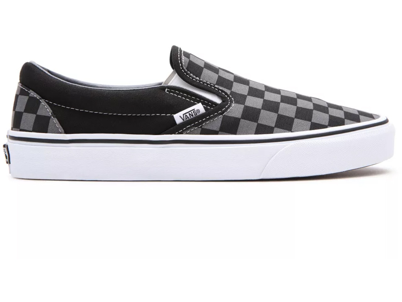 ヴァンズ VANS バンズ クラシック スリッポン 黒色 ブラック スニーカー 【 SLIPON CLASSIC CHECKERBOARD BLACK GREY PEWTER 】