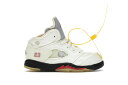 ナイキ ジョーダン オフホワイト ファイア 赤 レッド 黒色 ブラック 【 JORDAN 5 RETRO OFF-WHITE SAIL (TD) / SAIL FIRE RED MUSLIN BLACK 】 1