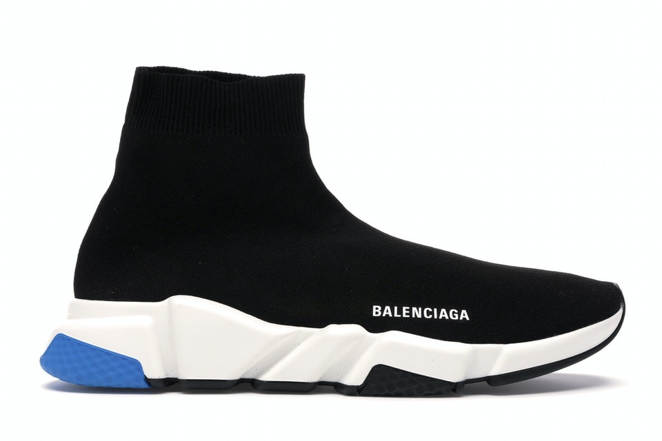 バレンシアガ スピード トレーナー 黒色 ブラック 青色 ブルー スニーカー メンズ 【 BALENCIAGA SPEED TRAINER BLACK BLUE / BLACK BLUE 】