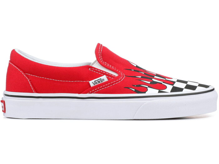 ヴァンズ VANS バンズ スリッポン スニーカー 【 SLIPON CHECKER FLAME RED RACING TRUE WHITE 】