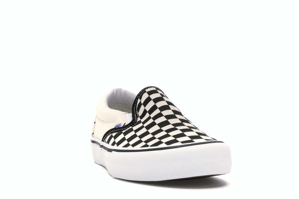 ヴァンズ VANS バンズ スリッポン プロ 黒色 ブラック スニーカー 【 SLIPON PRO CHECKERBOARD BLACK WHITE 】