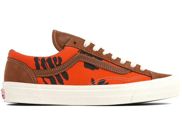 ヴァンズ VANS バンズ 橙 オレンジ スニーカー 【 ORANGE STYLE 36 MODERNICA HAWAIIAN PRINT LEATHER BROWN 】