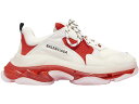 バレンシアガ 白色 ホワイト 赤 レッド スニーカー メンズ 【 BALENCIAGA TRIPLE S VERMILLON / WHITE RED 】