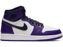 ナイキ ジョーダン ハイ コート 紫 パープル 白色 ホワイト ジュニア キッズ 【 JORDAN 1 RETRO HIGH COURT PURPLE WHITE (GS) / COURT PURPLE WHITE-BLACK 】 キッズ ベビー マタニティ スニーカー