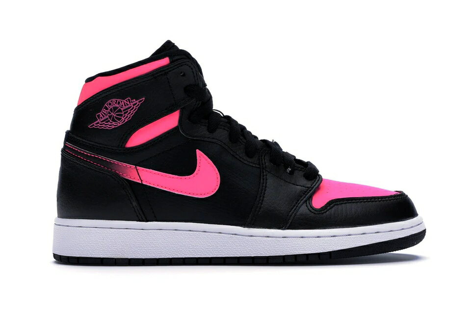 ナイキ ジョーダン JORDAN ハイ 黒色 ブラック ピンク ジュニア キッズ 【 PINK 1 RETRO HIGH BLACK HYPER GS BLACKHYPER PINKWHITE 】