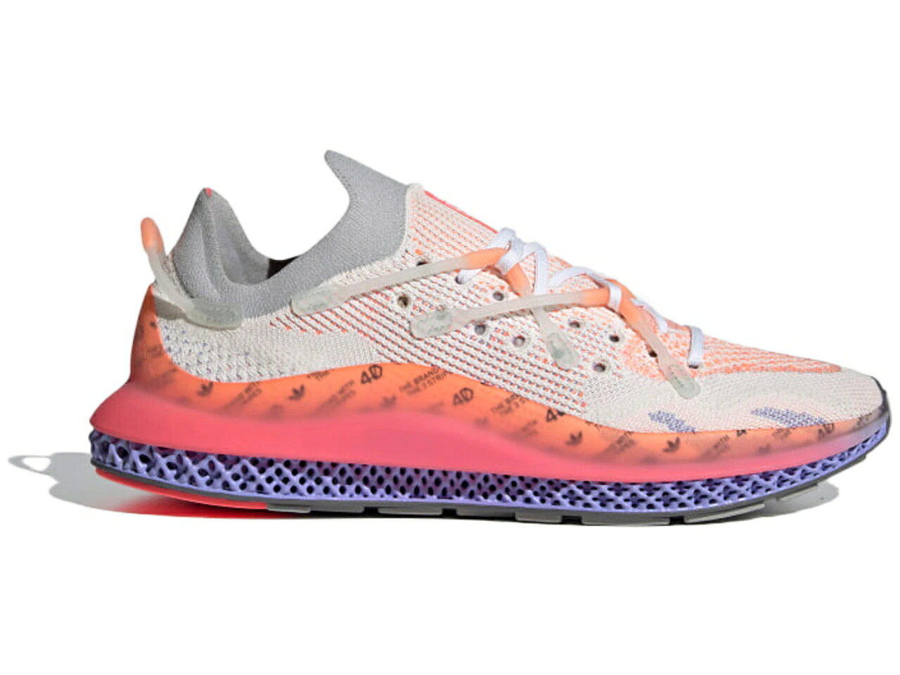 アディダス 白色 ホワイト コア 黒色 ブラック スニーカー メンズ 【 ADIDAS 4D FUSIO SUNSET / CHALK WHITE CORE BLACK LIGHT 】